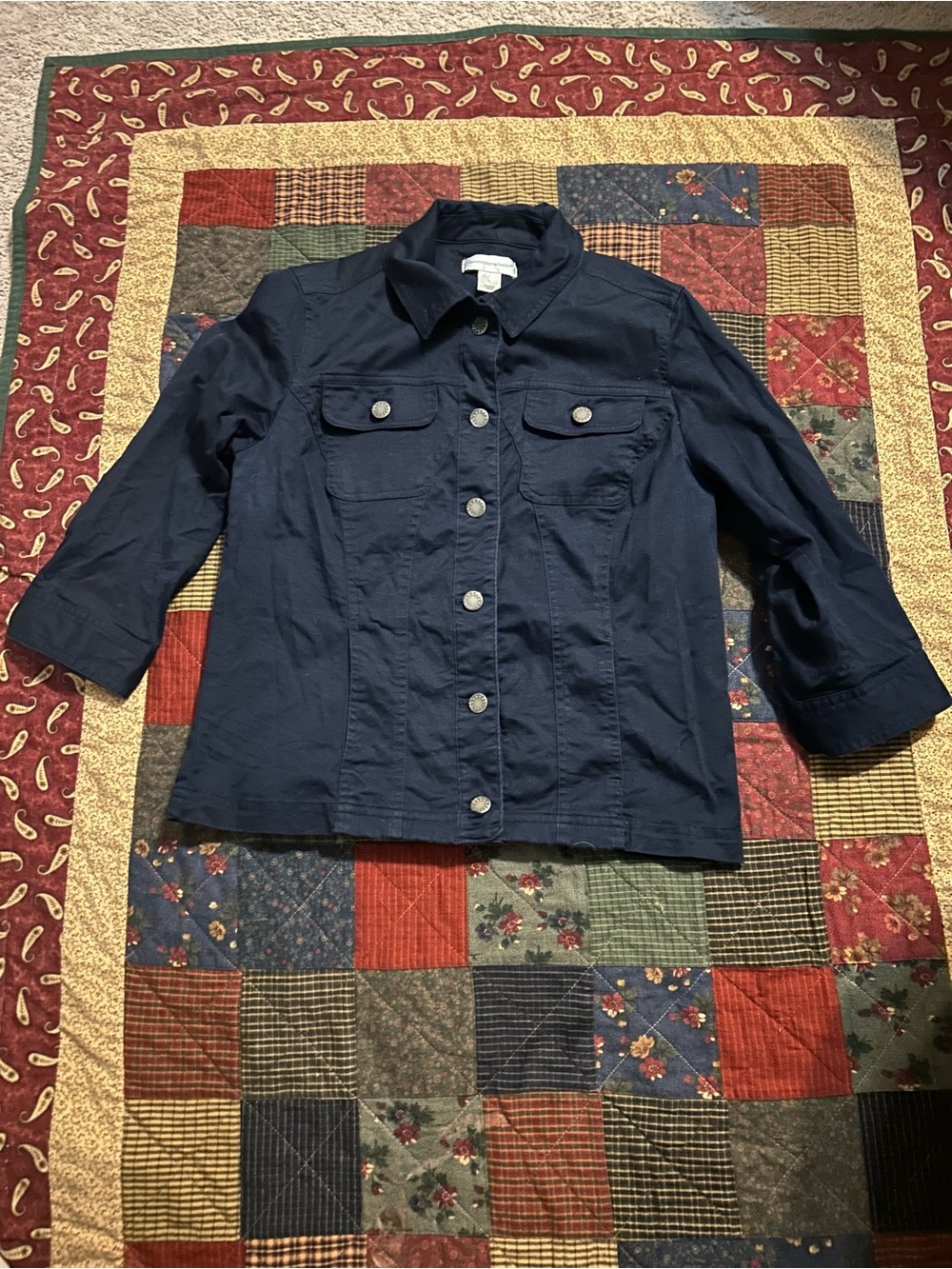 Christopher & Banks Blue Lightweight Jacket - Women’s Size Small